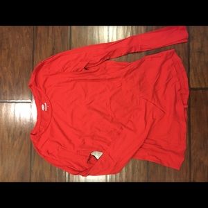 Old navy red LS tee soft cotton never worn M